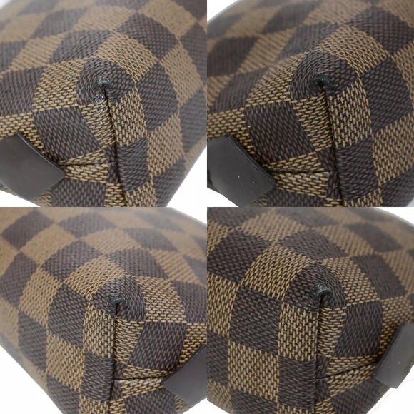 LOUIS VUITTON Pochette Cosmetic Pouch Bag Damier Ebene Leather - Picture 9 of 16